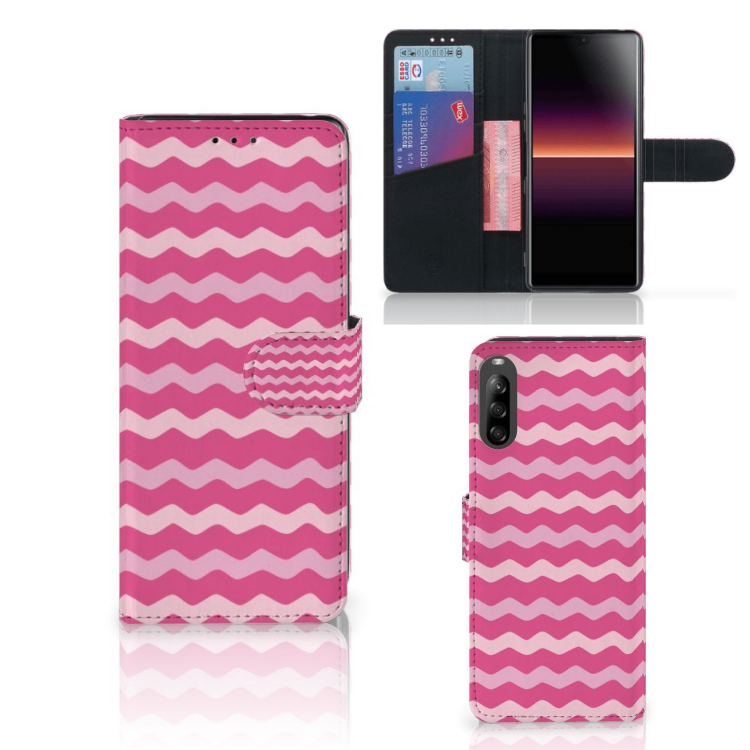 Sony Xperia L4 Telefoon Hoesje Waves Pink