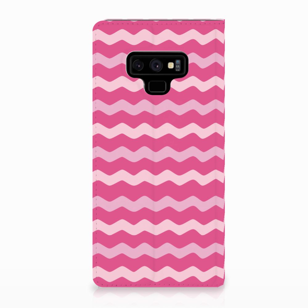 Samsung Galaxy Note 9 Hoesje met Magneet Waves Pink