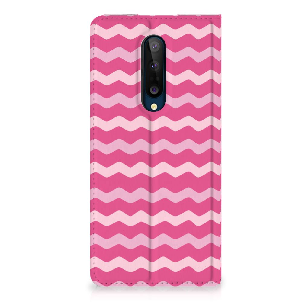 OnePlus 8 Hoesje met Magneet Waves Pink