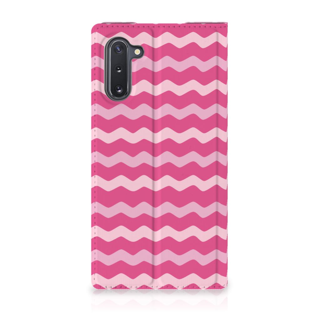 Samsung Galaxy Note 10 Hoesje met Magneet Waves Pink