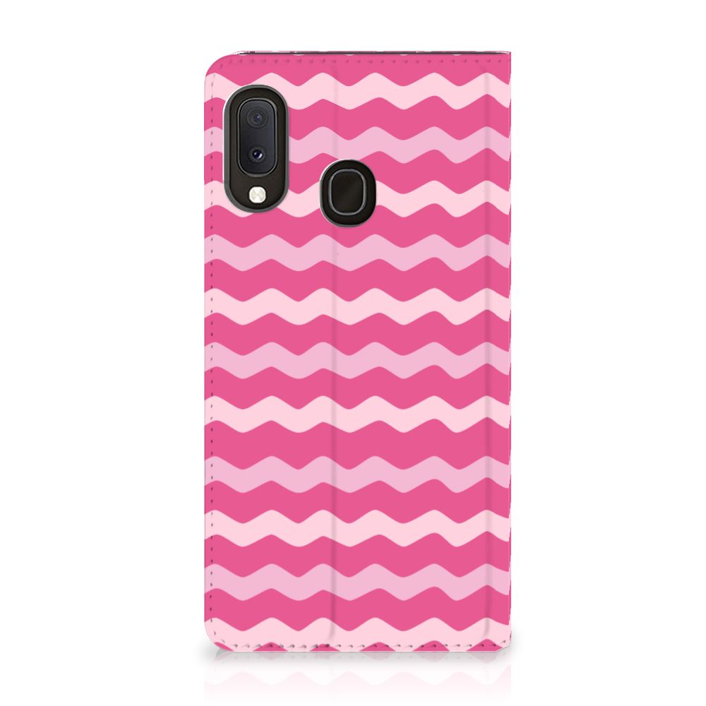 Samsung Galaxy A20e Hoesje met Magneet Waves Pink