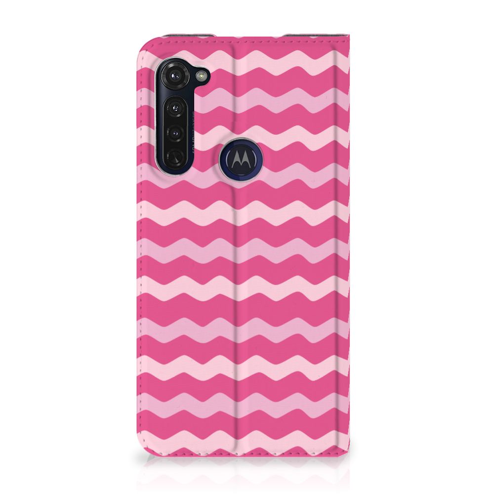 Motorola Moto G Pro Hoesje met Magneet Waves Pink