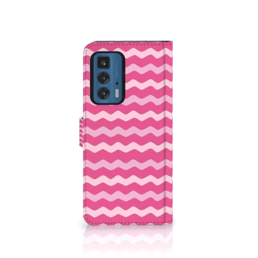 Motorola Edge 20 Pro Telefoon Hoesje Waves Pink