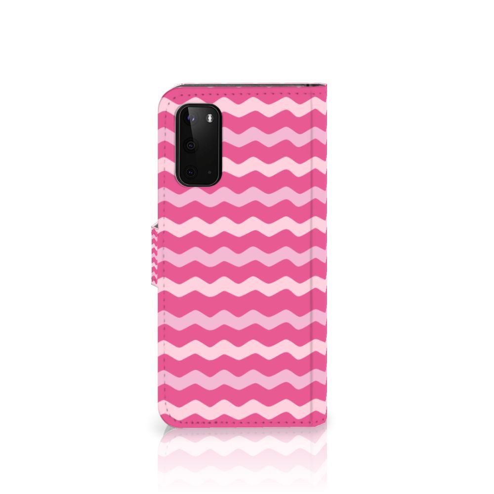 Samsung Galaxy S20 Telefoon Hoesje Waves Pink