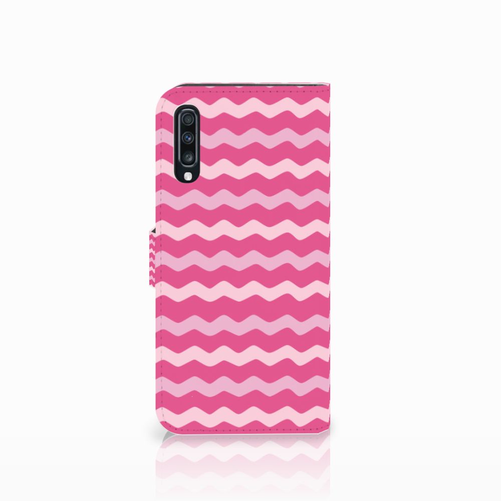 Samsung Galaxy A70 Telefoon Hoesje Waves Pink