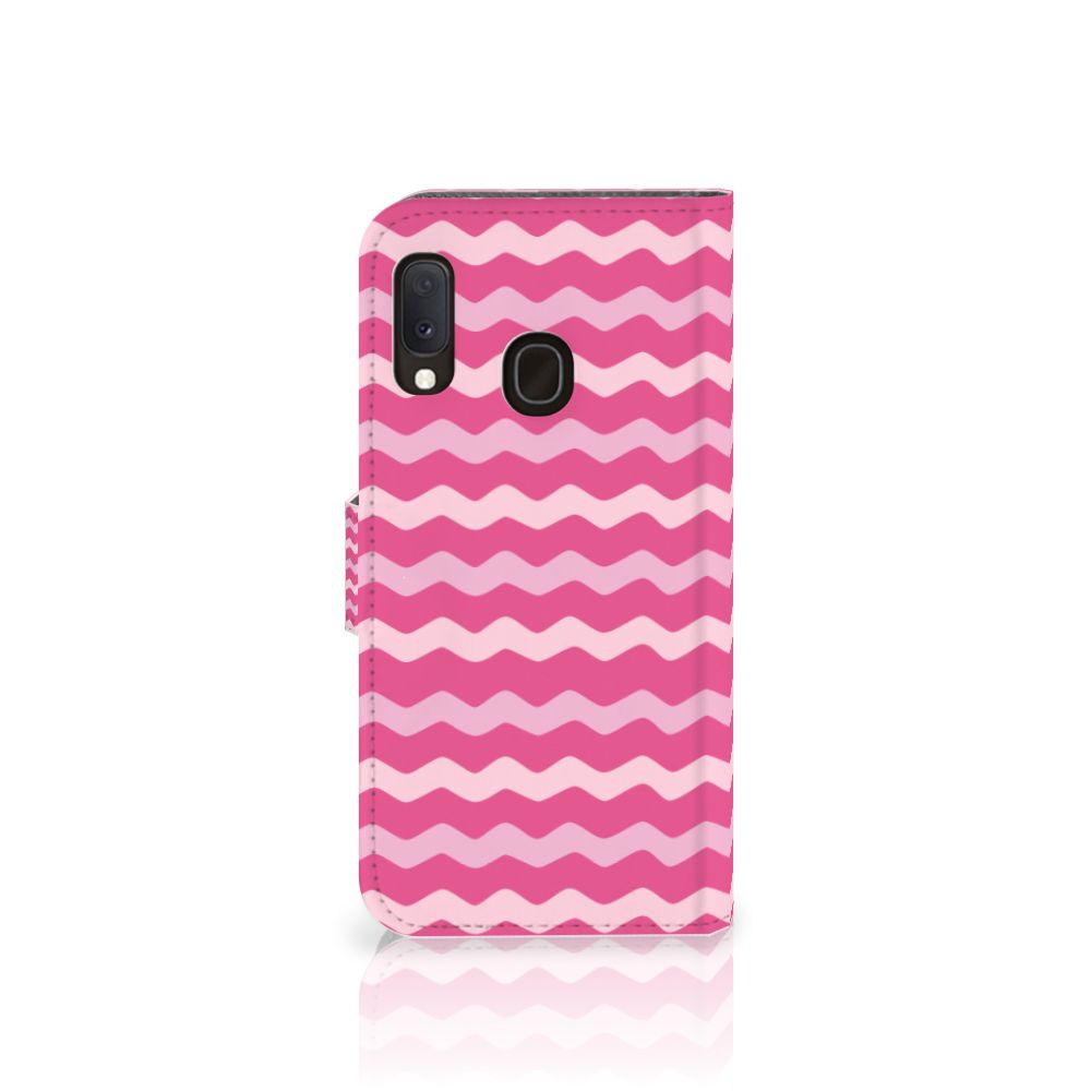 Samsung Galaxy A20e Telefoon Hoesje Waves Pink
