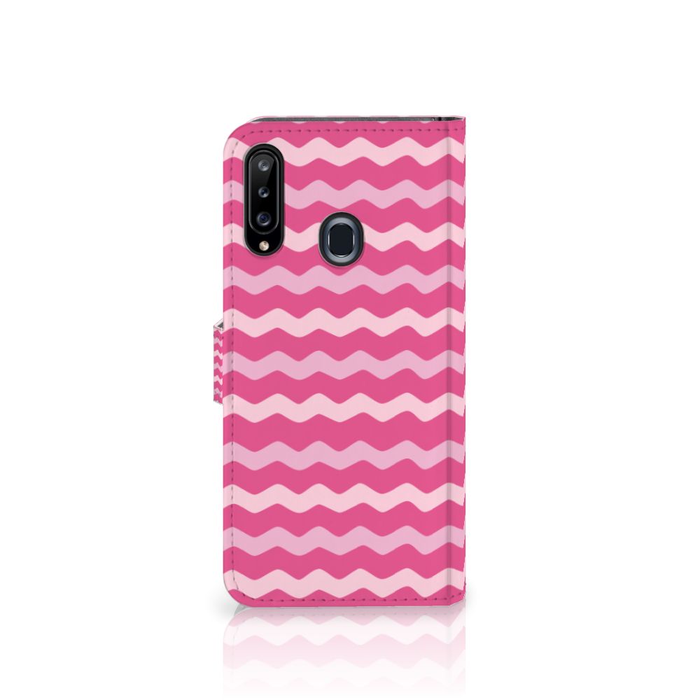 Samsung Galaxy A20s Telefoon Hoesje Waves Pink