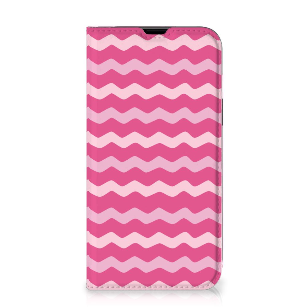iPhone 13 Hoesje met Magneet Waves Pink