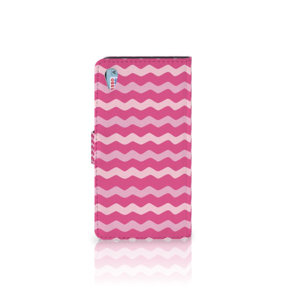 Sony Xperia Z3 Telefoon Hoesje Waves Pink
