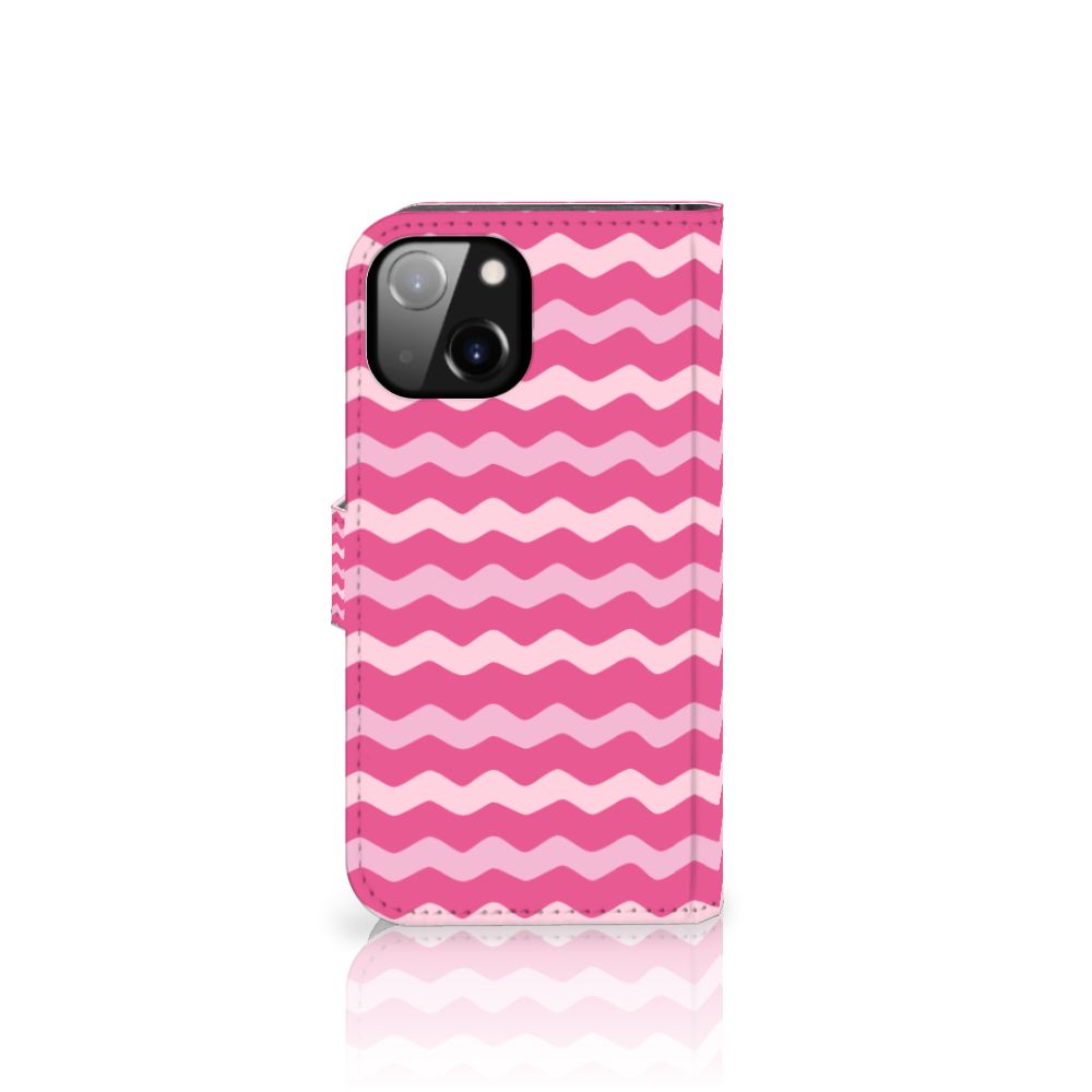 Apple iPhone 14 Telefoon Hoesje Waves Pink