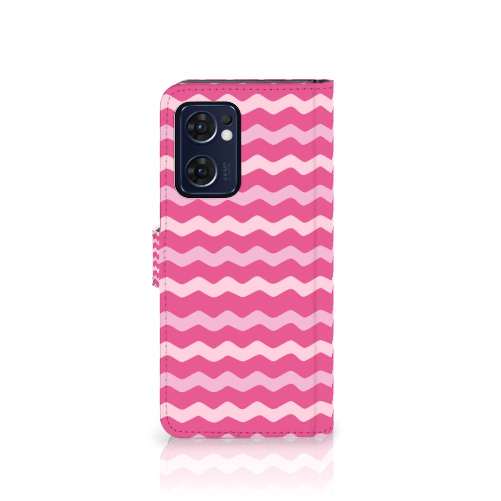 OPPO Find X5 Lite | Reno 7 5G Telefoon Hoesje Waves Pink