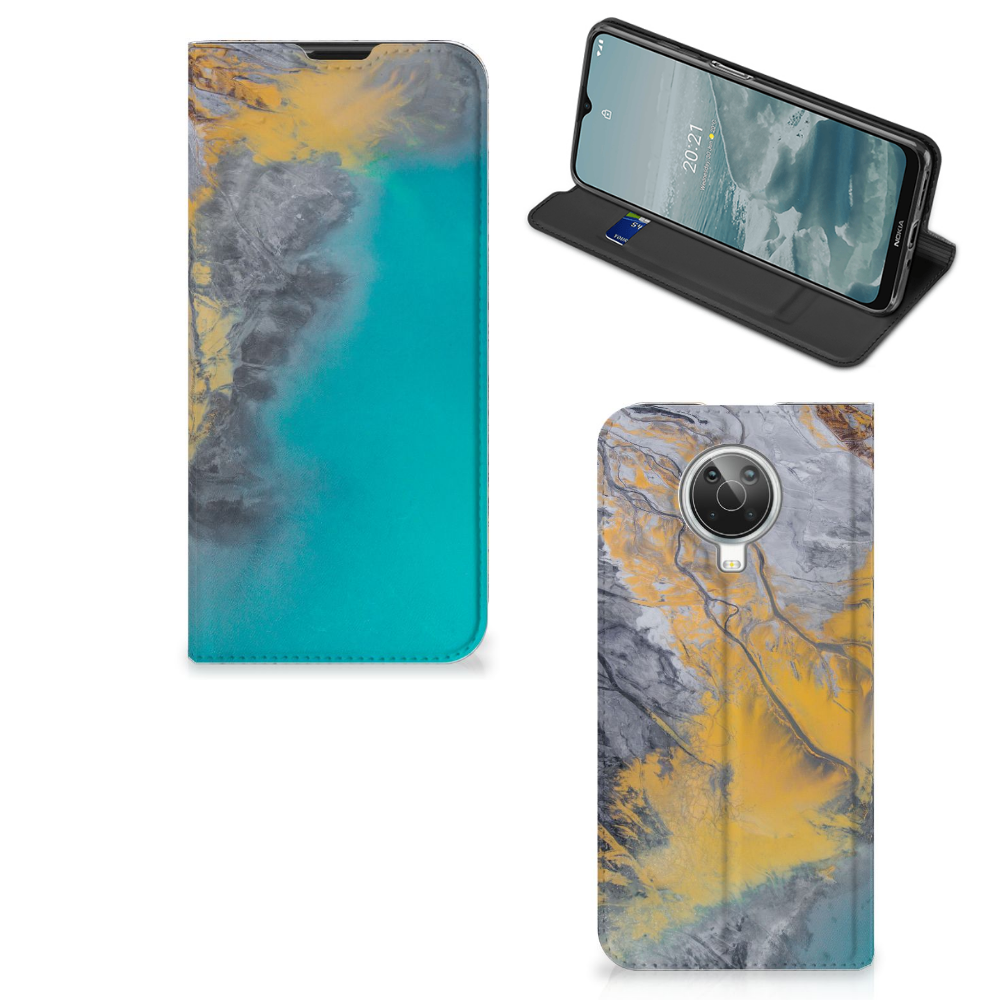 Nokia G10 | G20 Standcase Marble Blue Gold