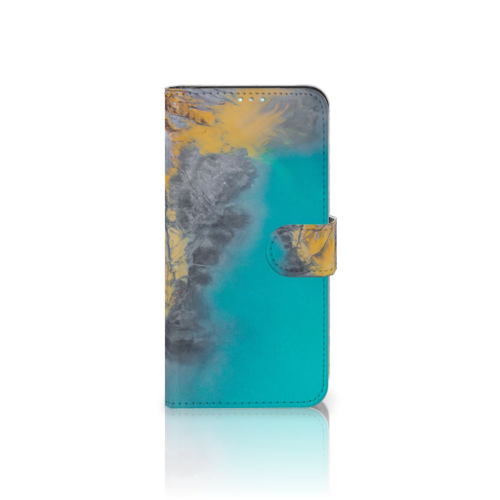Samsung Galaxy A41 Bookcase Marble Blue Gold