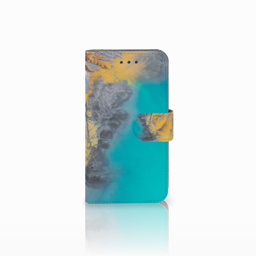 Samsung Galaxy Xcover 3 | Xcover 3 VE Bookcase Marble Blue Gold