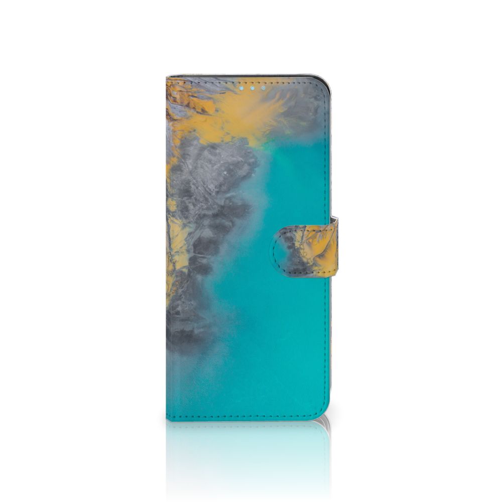 Xiaomi Poco F2 Pro Bookcase Marble Blue Gold