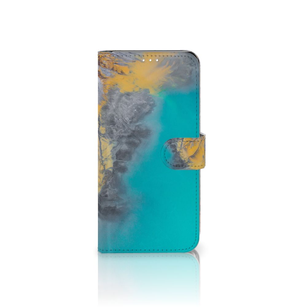Huawei P30 Pro Bookcase Marble Blue Gold