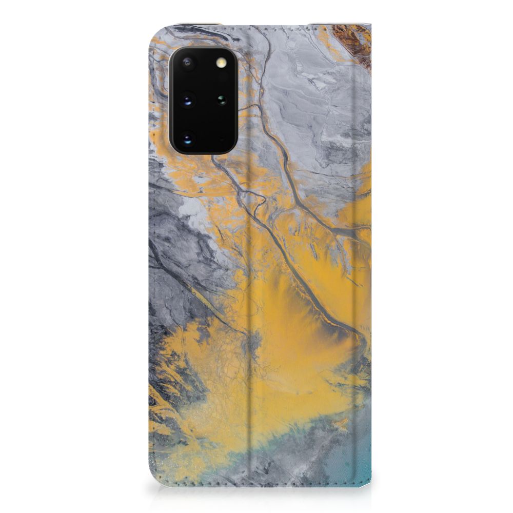 Samsung Galaxy S20 Plus Standcase Marble Blue Gold