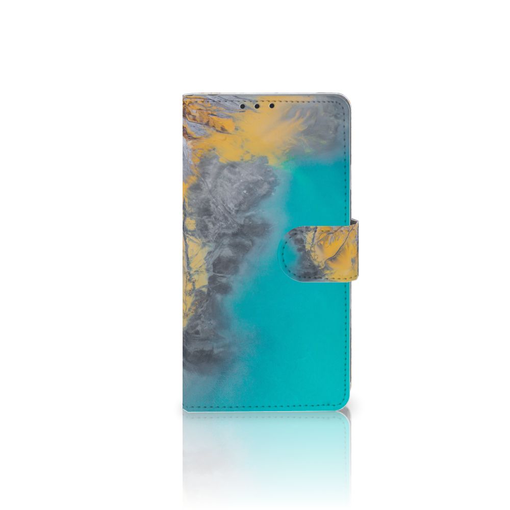 Sony Xperia Z1 Bookcase Marble Blue Gold