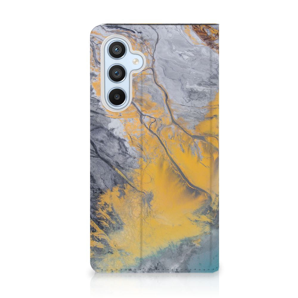 Samsung Galaxy A54 Standcase Marble Blue Gold