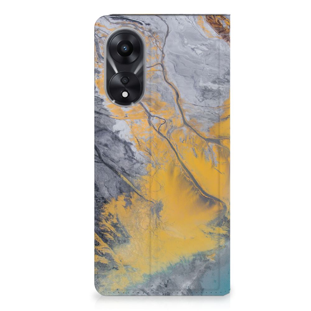 OPPO A78 | A58 5G Standcase Marble Blue Gold