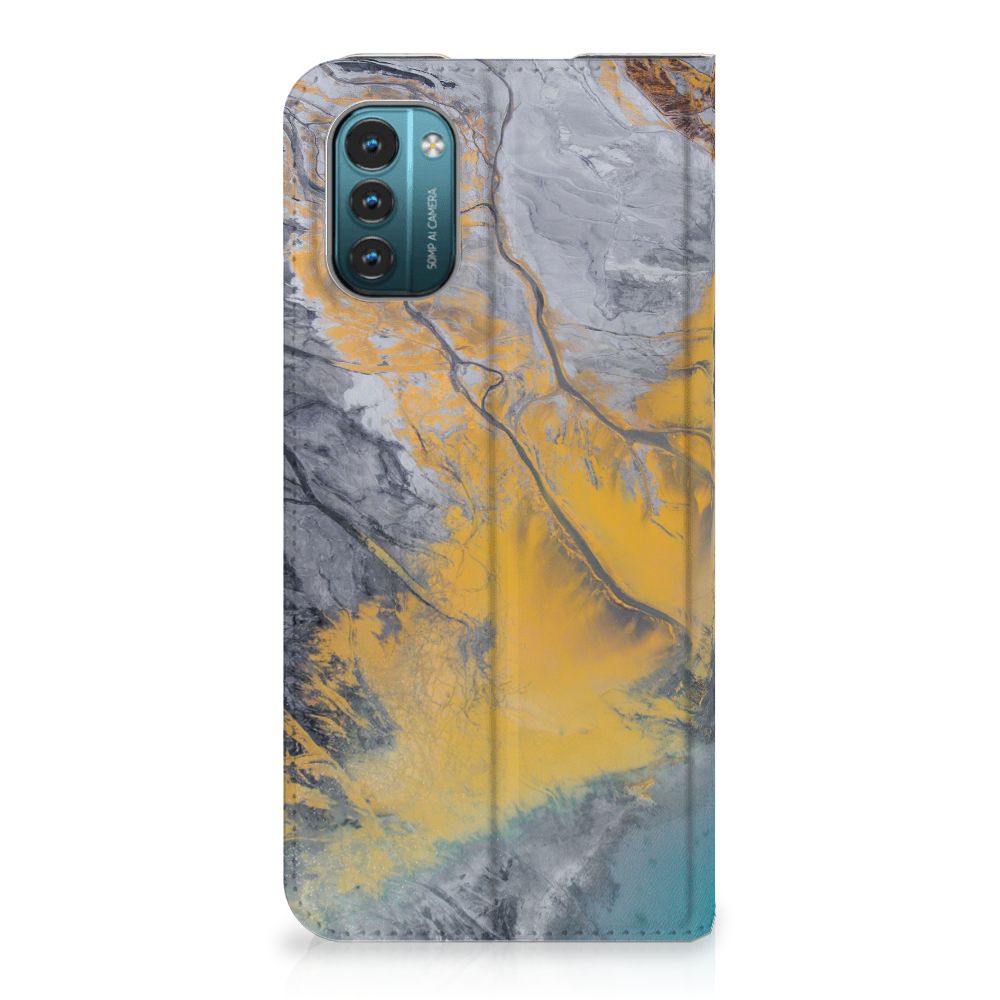 Nokia G11 | G21 Standcase Marble Blue Gold