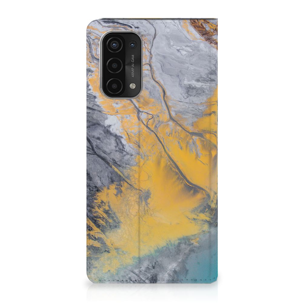 OPPO A54 5G | A74 5G | A93 5G Standcase Marble Blue Gold