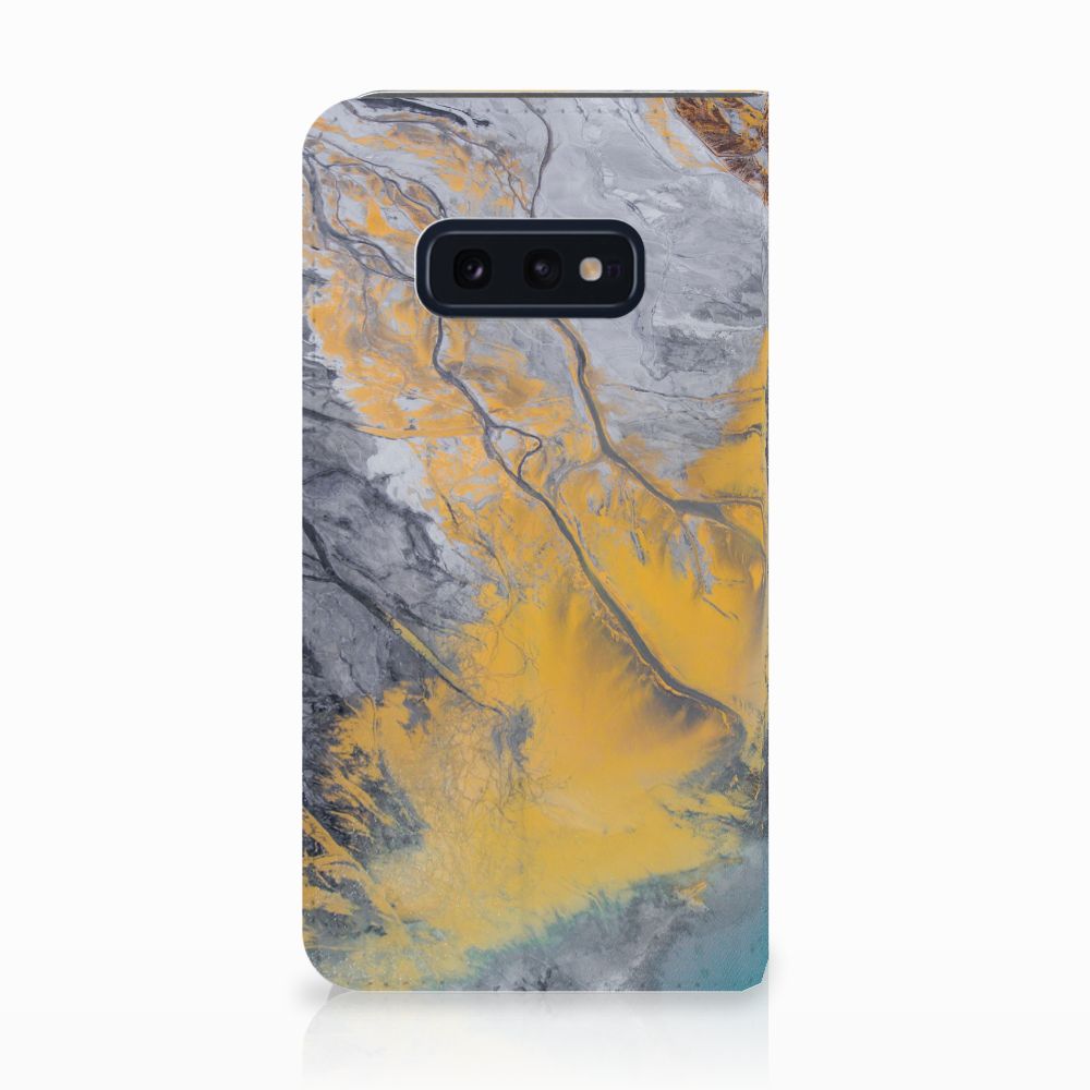 Samsung Galaxy S10e Standcase Marble Blue Gold