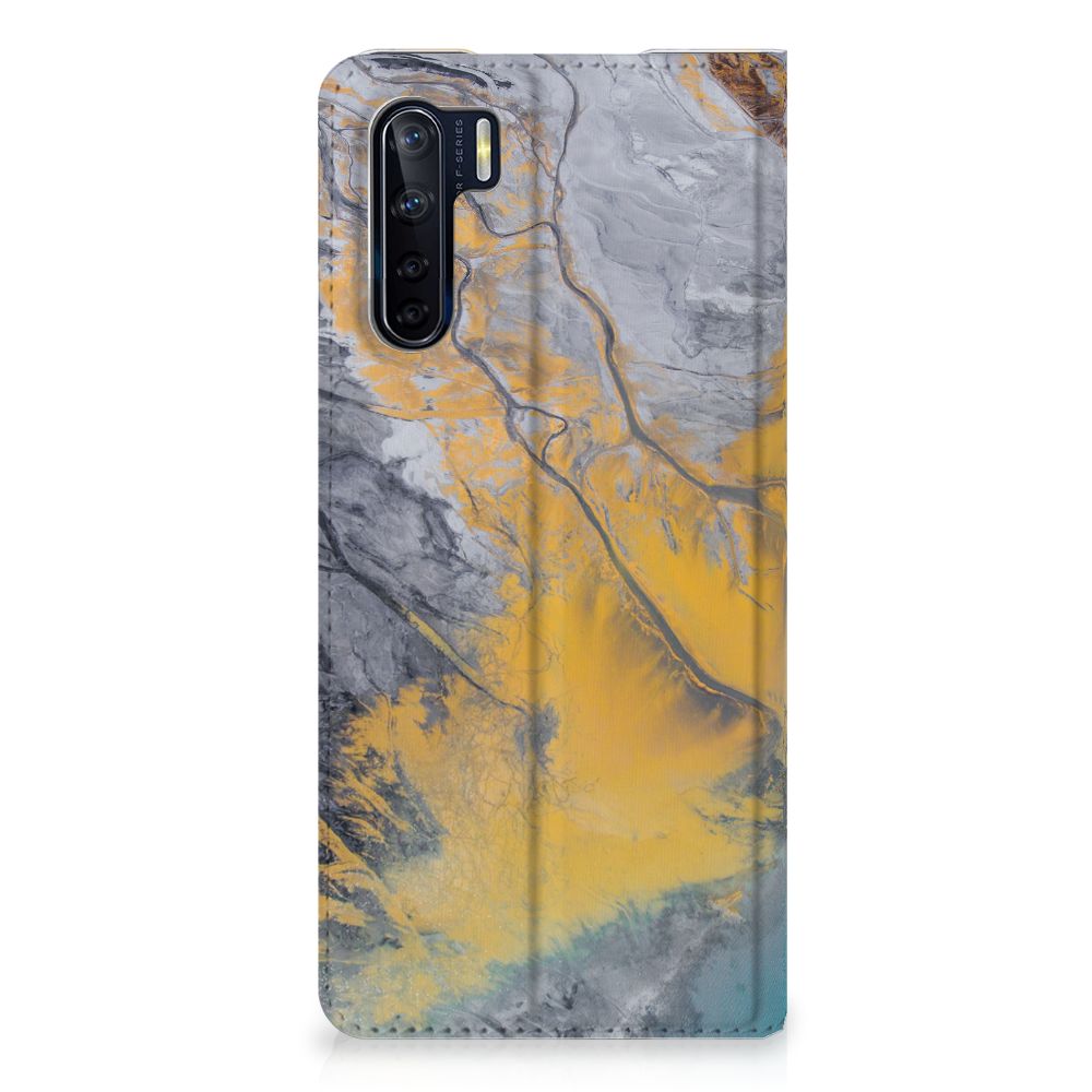 OPPO Reno3 | A91 Standcase Marble Blue Gold