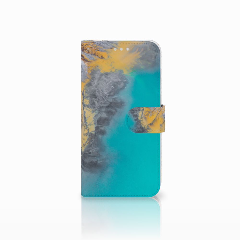 Huawei P20 Pro Bookcase Marble Blue Gold