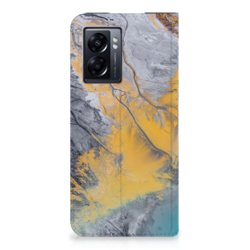 OPPO A77 5G | A57 5G Standcase Marble Blue Gold