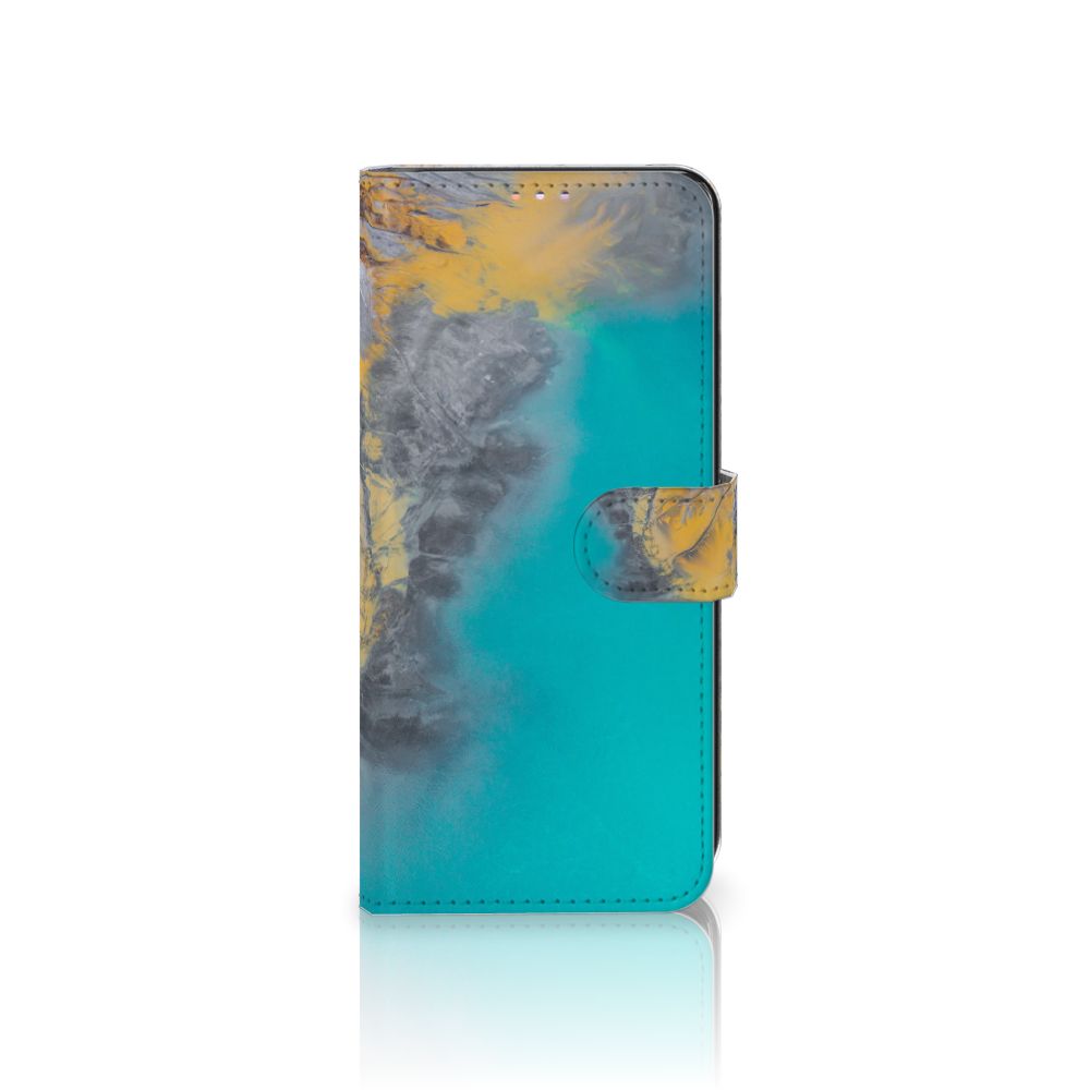 Samsung Galaxy M11 | A11 Bookcase Marble Blue Gold