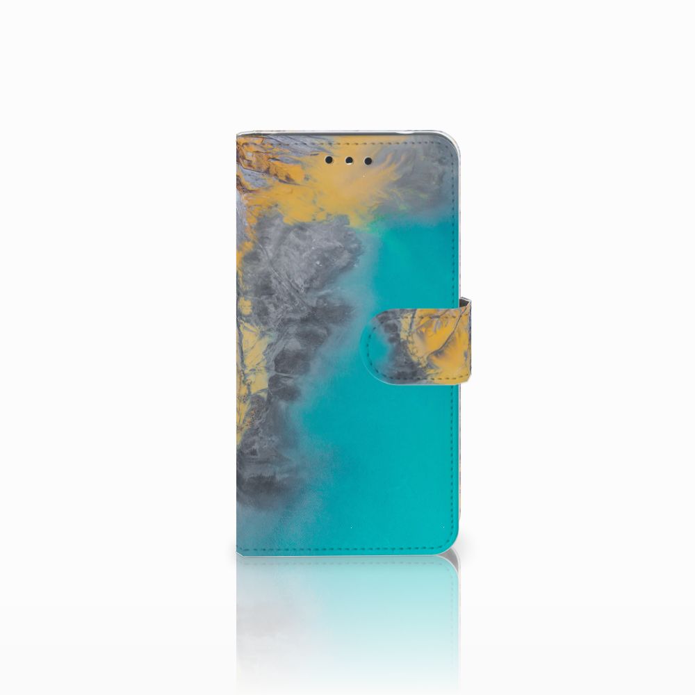 Nokia 2 Bookcase Marble Blue Gold