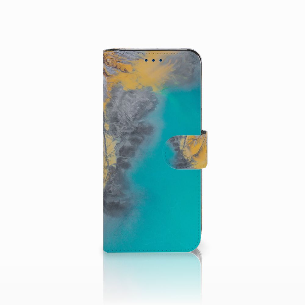 Samsung Galaxy S8 Bookcase Marble Blue Gold