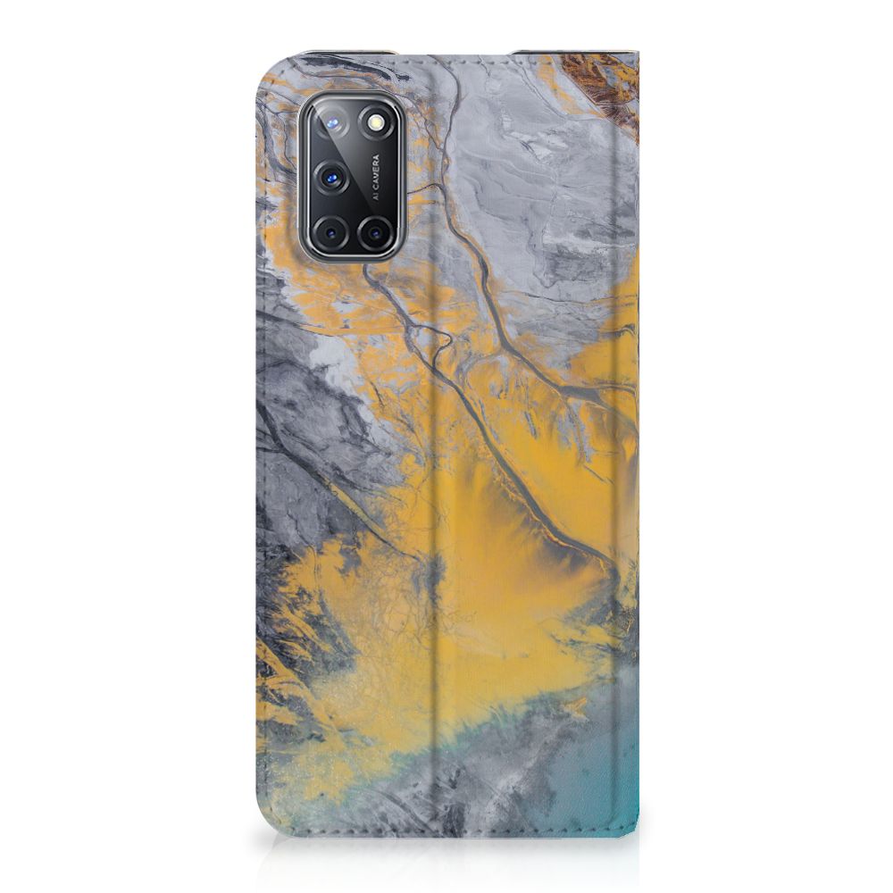 OPPO A52 | A72 Standcase Marble Blue Gold