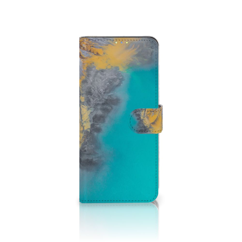 Xiaomi Redmi Note 9 Pro | Note 9S Bookcase Marble Blue Gold