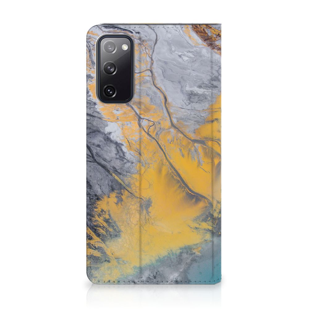 Samsung Galaxy S20 FE Standcase Marble Blue Gold