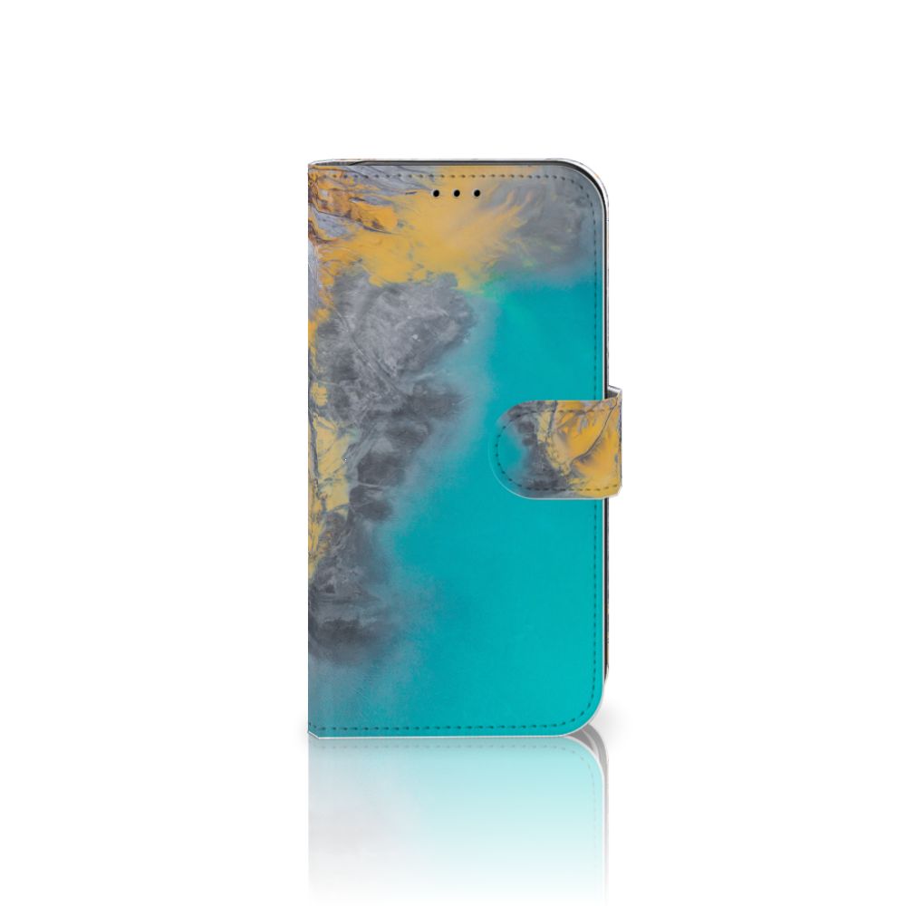 Apple iPhone 11 Bookcase Marble Blue Gold