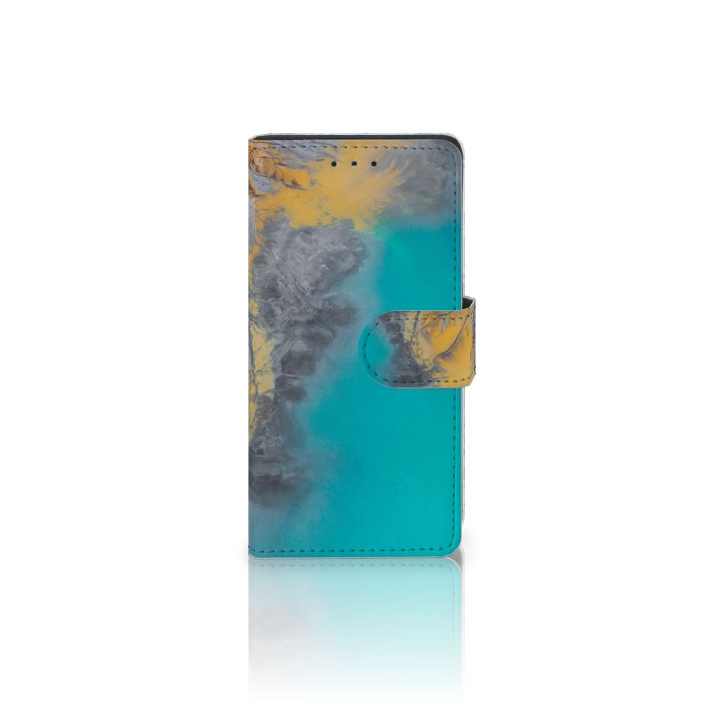 Samsung Galaxy S5 | S5 Neo Bookcase Marble Blue Gold