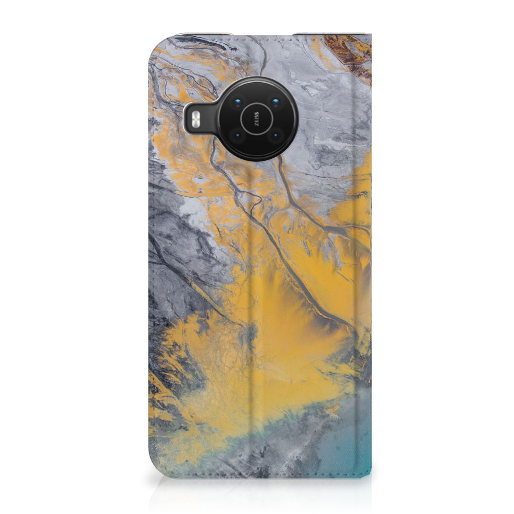 Nokia X20 | X10 Standcase Marble Blue Gold