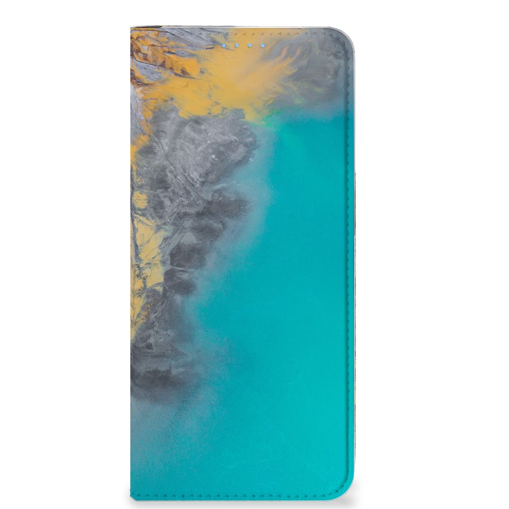 OPPO Reno8 Standcase Marble Blue Gold