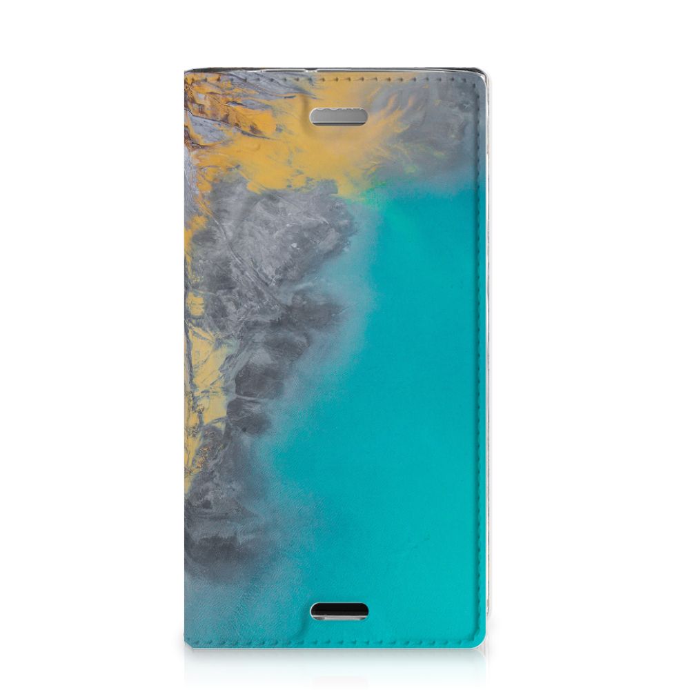 Sony Xperia XZ1 Compact Standcase Marble Blue Gold