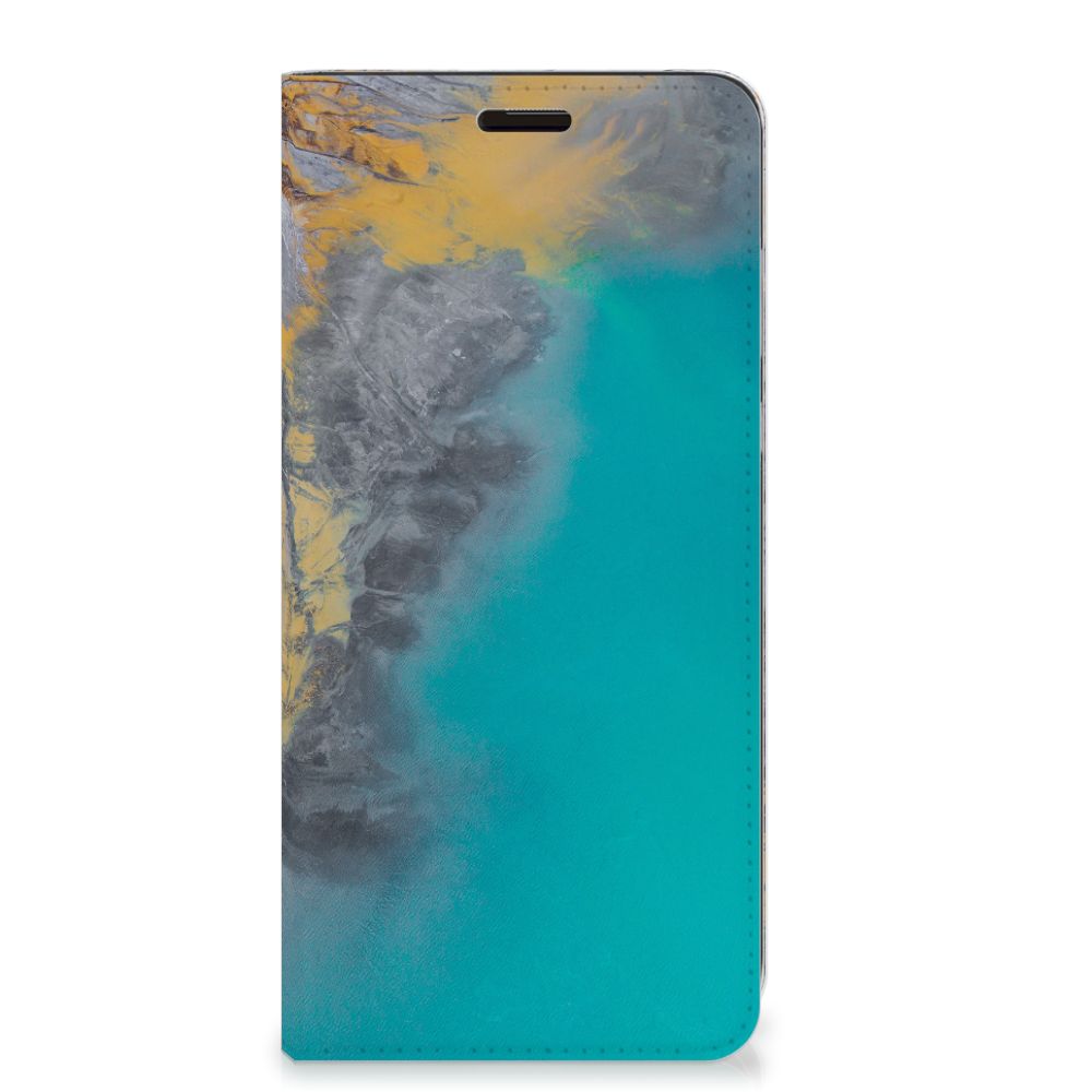 Samsung Galaxy S9 Plus Standcase Marble Blue Gold