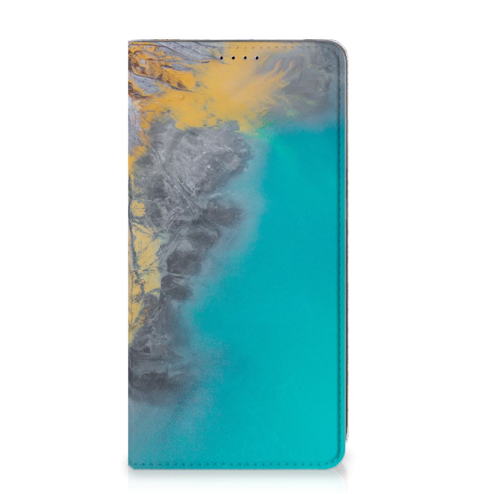 Samsung Galaxy A50 Standcase Marble Blue Gold
