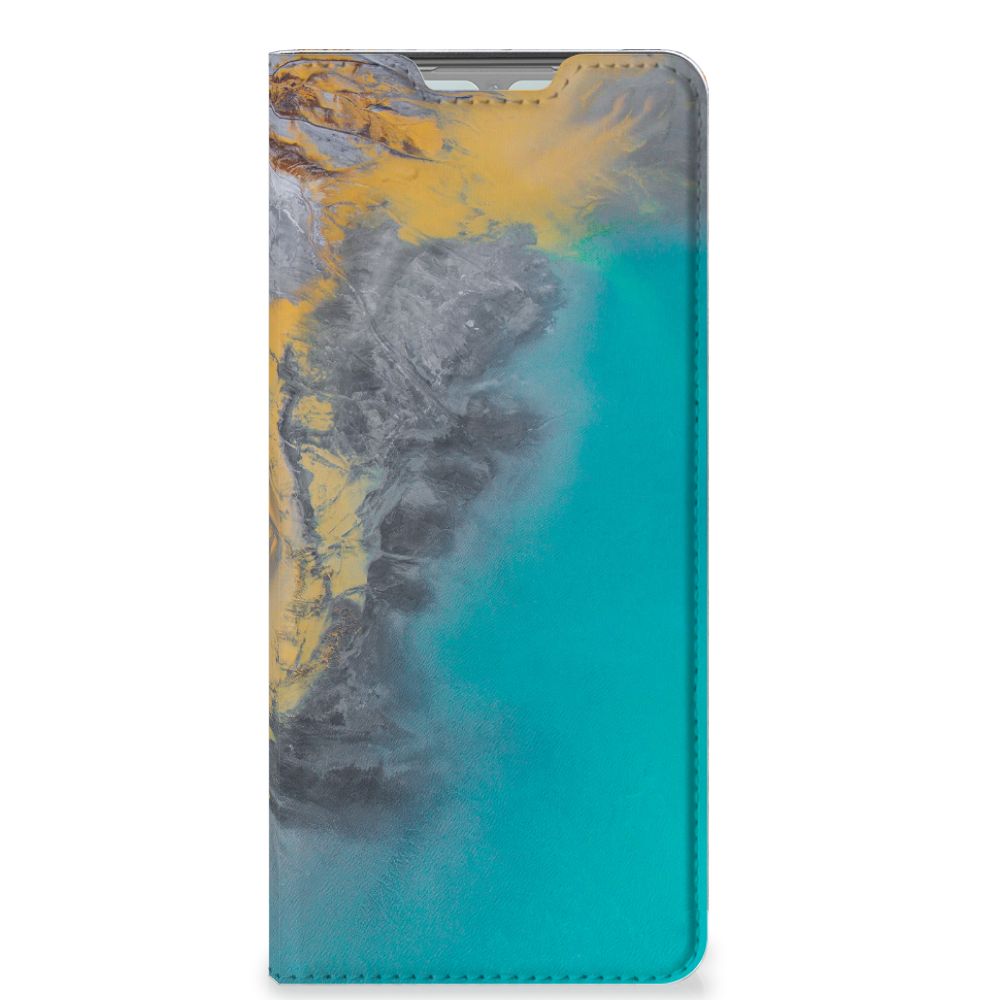 OPPO Reno3 | A91 Standcase Marble Blue Gold