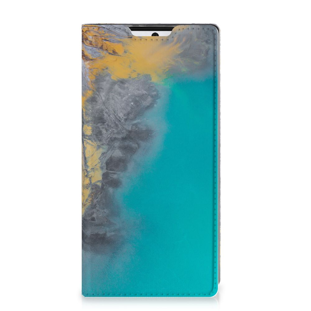 Samsung Galaxy Note 10 Standcase Marble Blue Gold