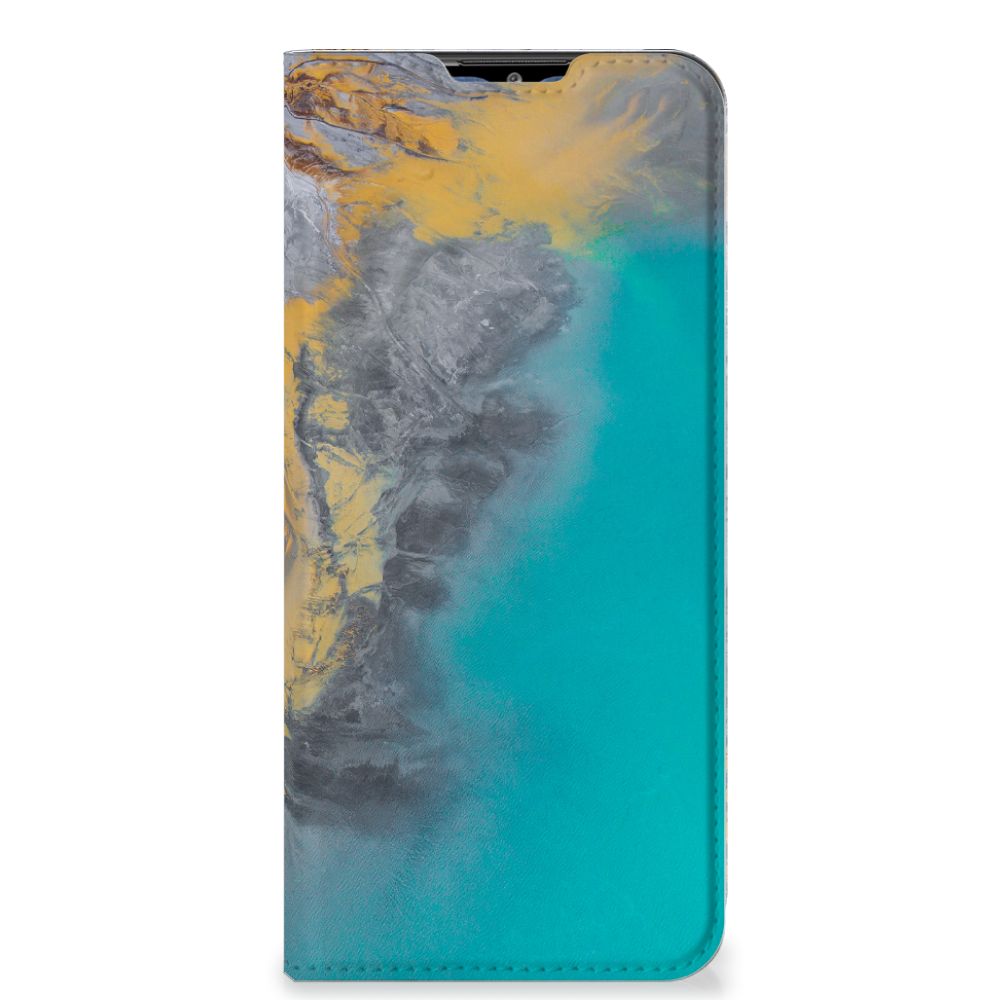 Samsung Galaxy M02s | A02s Standcase Marble Blue Gold