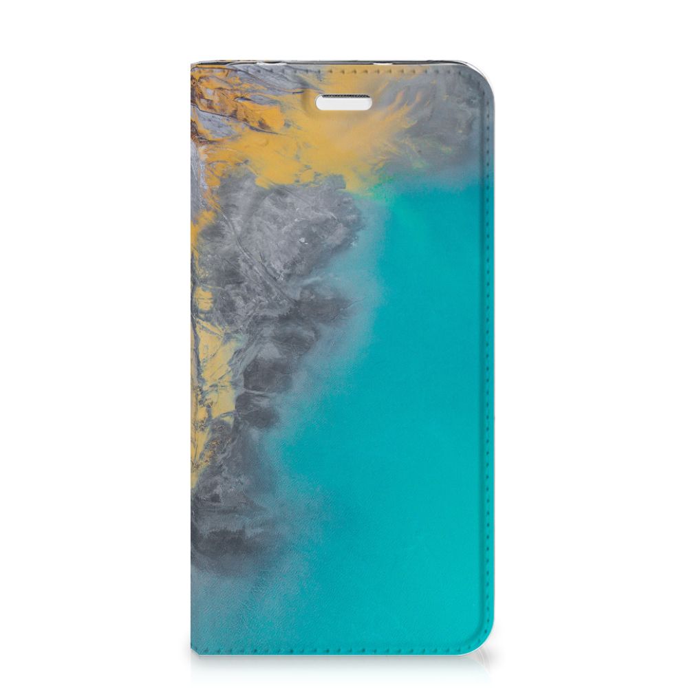 Huawei Y5 2 | Y6 Compact Standcase Marble Blue Gold