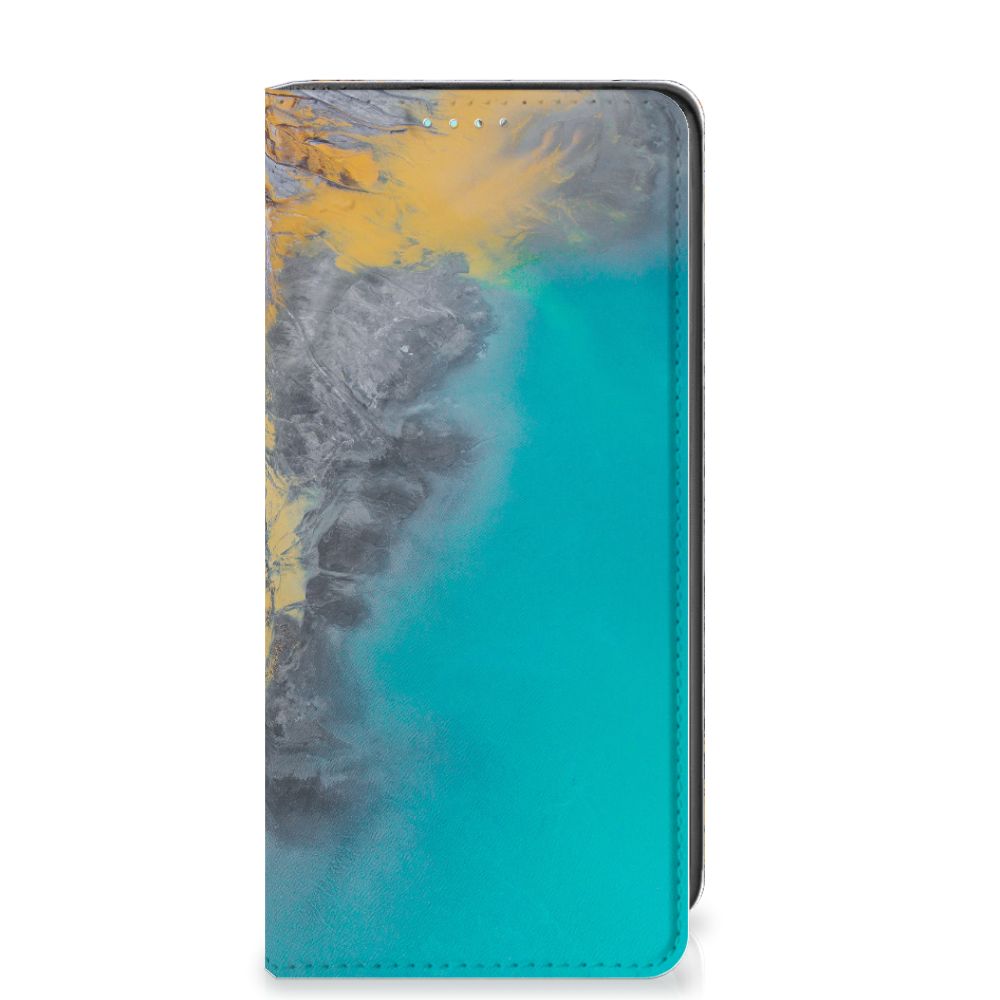 Samsung Galaxy A41 Standcase Marble Blue Gold