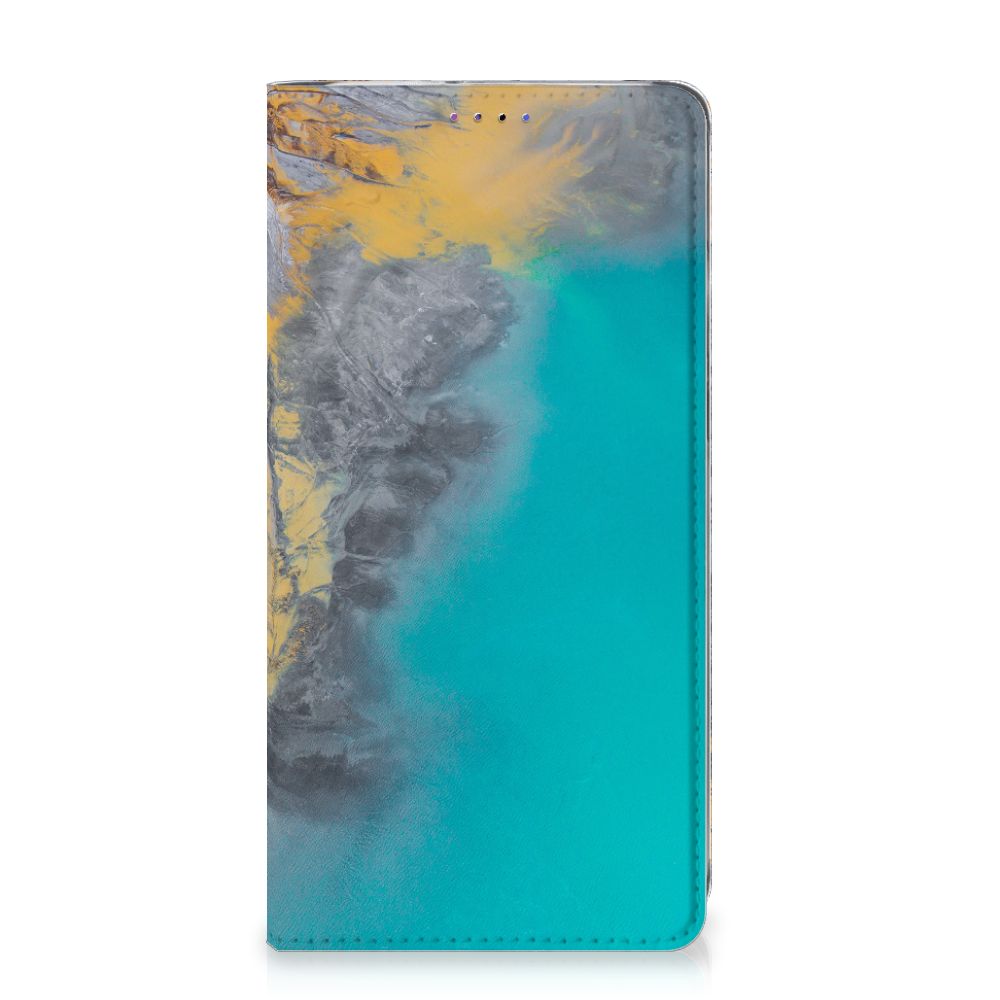 Huawei P30 Lite New Edition Standcase Marble Blue Gold