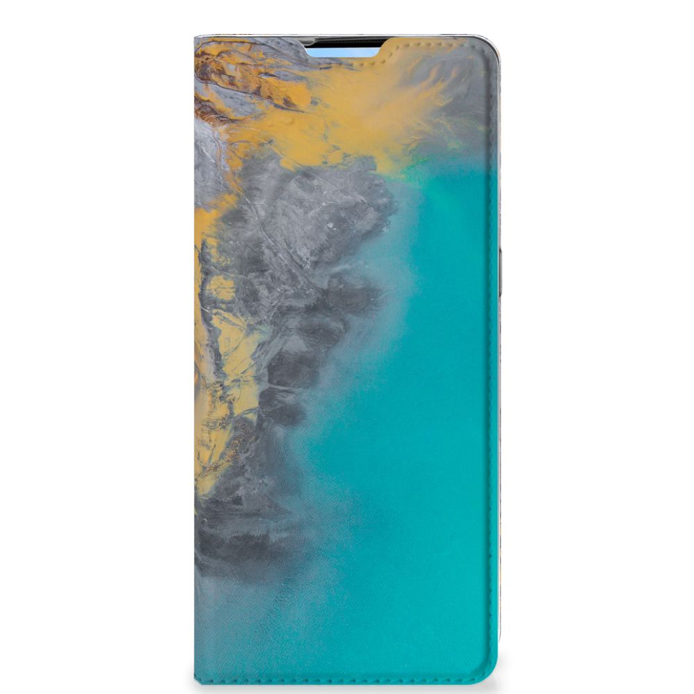 OPPO Reno4 Pro 5G Standcase Marble Blue Gold